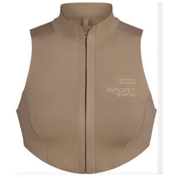 SKIMS SPORT SWIM MOCKNECK ZIP SCUBA BIKINI TOP NWT 2X - Picture 3 of 5